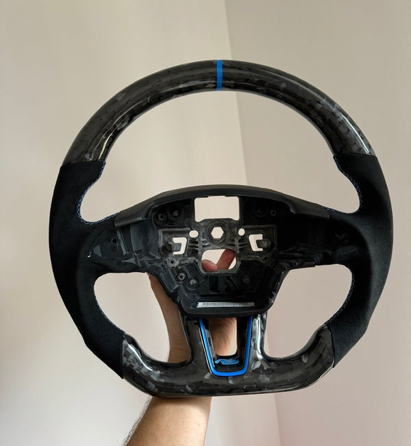 FORD FOCUS MK3 GENUINE CARBON FIBRE CUSTOM STEERING WHEEL