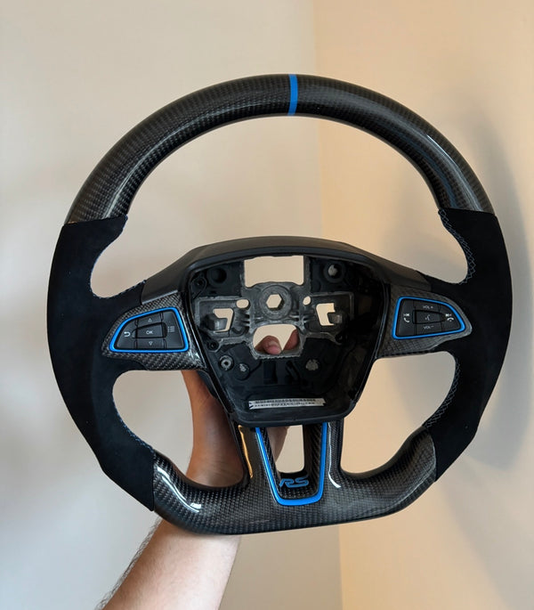 FORD FOCUS MK3 GENUINE CARBON FIBRE CUSTOM STEERING WHEEL