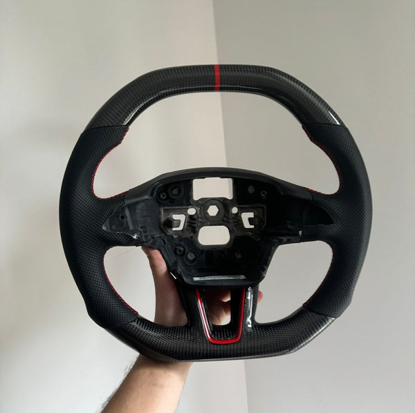 FORD FOCUS MK3 GENUINE CARBON FIBRE CUSTOM STEERING WHEEL