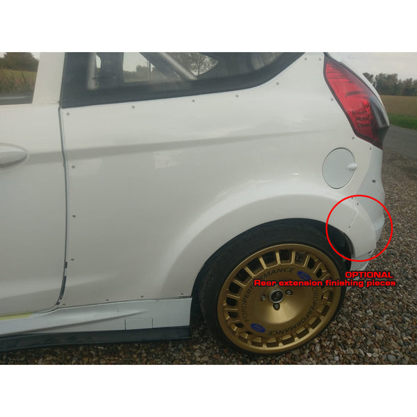 CLUBSPORT BY AUTOSPECIALISTS LIGHTWEIGHT COMPOSITE WIDE ARCH REAR QUARTER PANELS (PAIR) FOR FIESTA MK7 INCL. ST180
