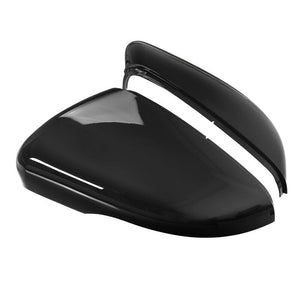 VW POLO 6R/6C GLOSS BLACK WING MIRROR COVERS CAPS 2009-2013